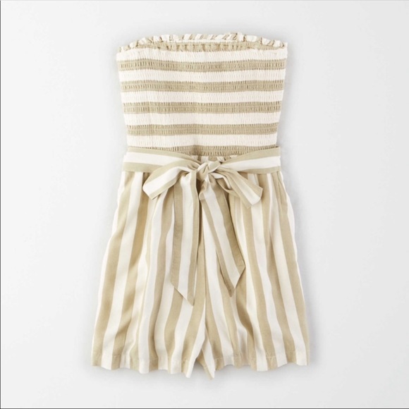 American Eagle Outfitters Pants - American Eagle smocked striped romper